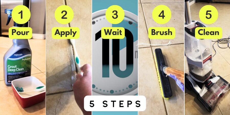 5 steps for cleaning grout