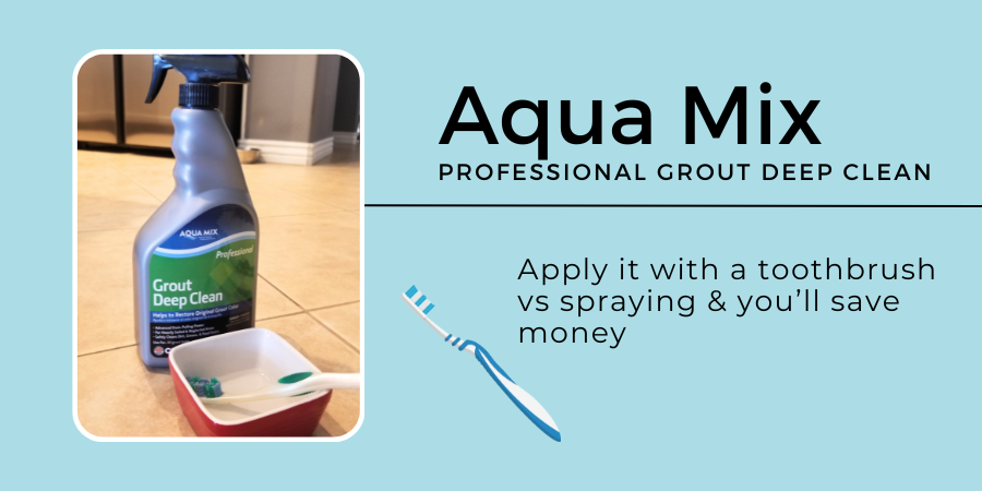 aqua mix and toothbrush