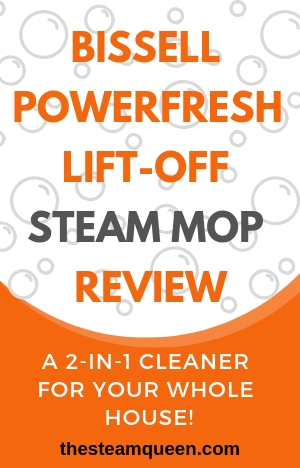 BISSELL PowerFresh Lift Off Pet Steam Mop - Brite White/Samba Orange 1544A