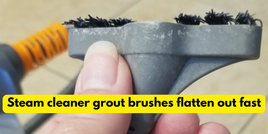 flattened steam cleaner grout brush